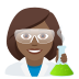 👩🏾‍🔬 woman scientist: medium-dark skin tone display on JoyPixels